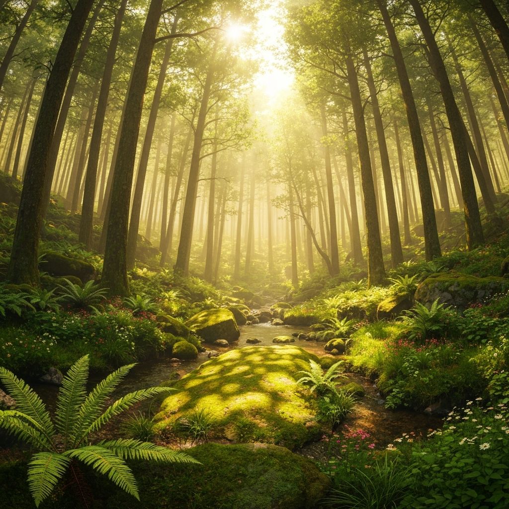 Natural forest landscape